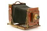 cestovní fotoaparát na skleněné fotografické desky 13x18 cm, Royal Ruby, Velká Británie, konec 19. století 