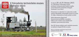 28.-29.3. 2015 - V NTM technika ožívá: Představí se první parní lokomotiva vyrobená v České republice