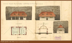 Plán garáže z roku 1912