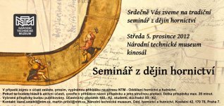 5.12.2012 - Seminář z dějin hornictví